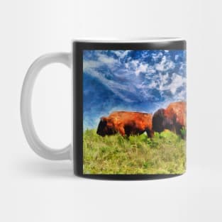 Bison On The Plains Mug